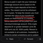 Robinhood 3% back on crypto deposit “discrepancy”