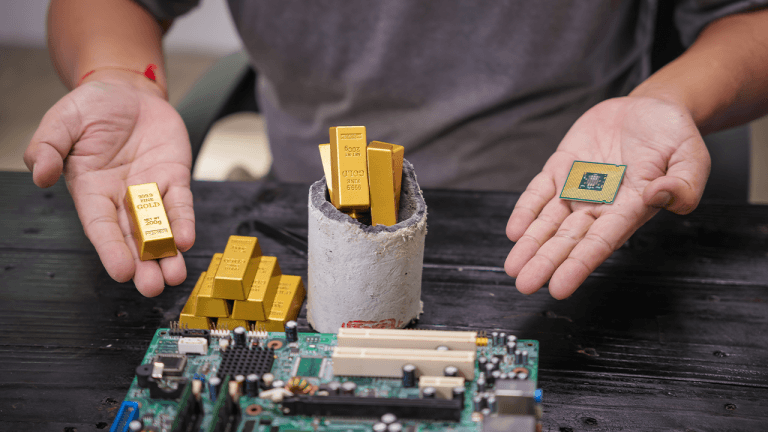 The device in your junk drawer contains real gold. scientists just found a way to get it out with cheese waste
