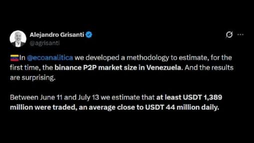 $1.38 billion in one month: how venezuela’s binance p2p market now rivals its oil exports