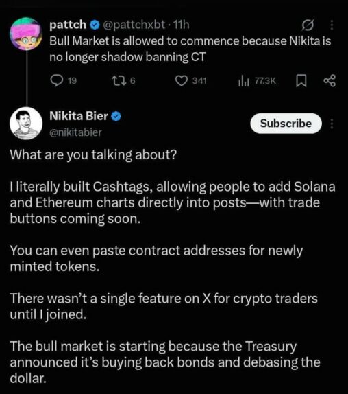 Will we be able to trade crypto on x?