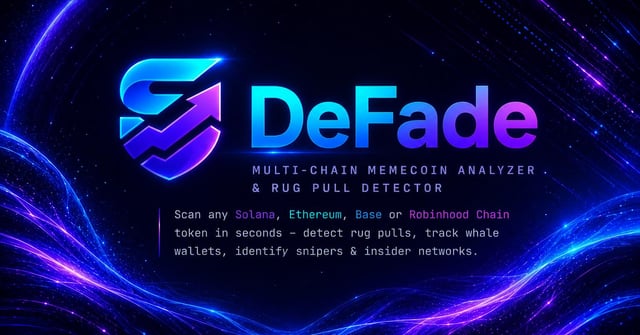 Update on defade (the memecoin analyzer i posted here a few months ago): 4 chains, 29 modules, and the signal engine i'm testing that lost 96% on its