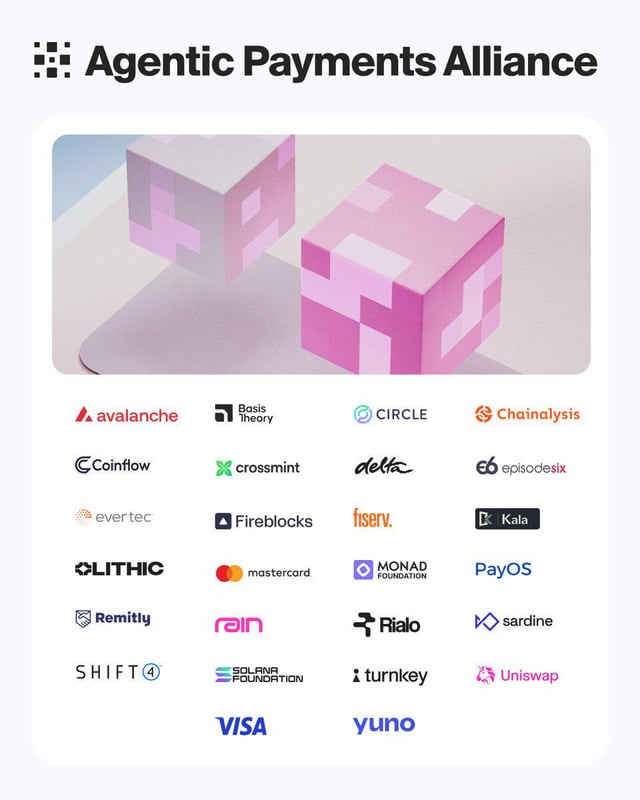 Stablecoin card builder rain forms agentic payments alliance with visa, mastercard and other players