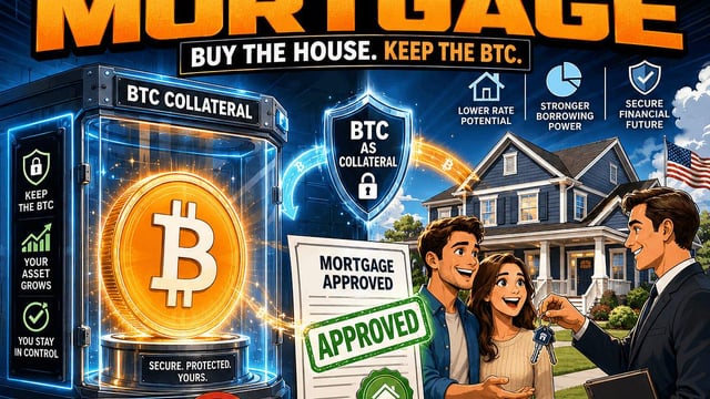Bitcoin just entered the american mortgage system without being sold. bitcoin is evolving from an asset you buy into monetary property you can borrow against — without giving up the upside.