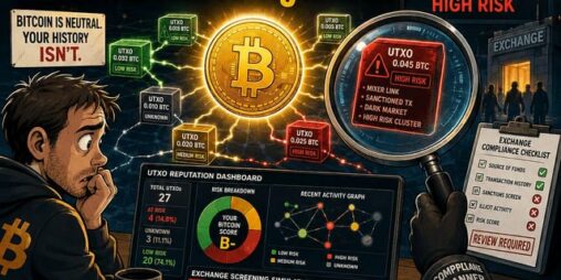 Your bitcoin has a credit score now: how to check your utxos before an exchange does.