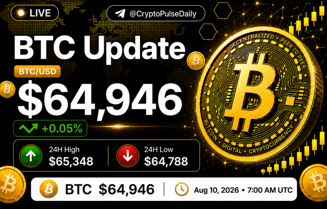 Btc update today (august 10, 2026)