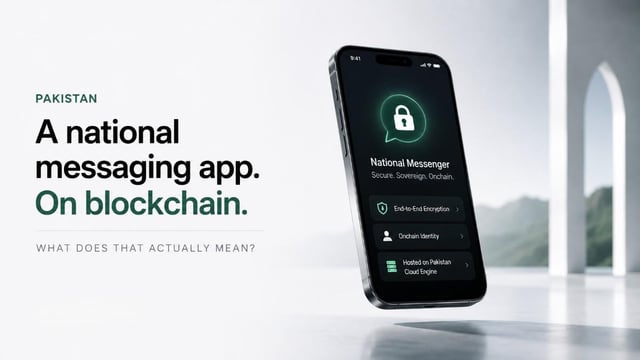 Pakistan is testing a national messaging app on blockchain. what does that actually mean?