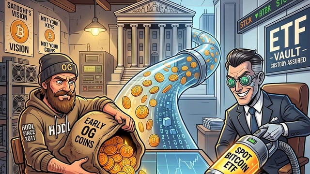 The great bitcoin transfer: wall street is quietly buying the coins bitcoin's ogs are selling.