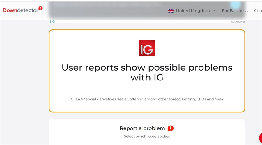 Ig clients report login failures across platforms before us market open