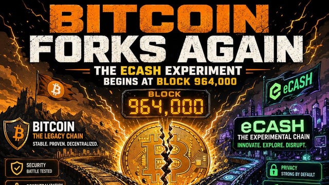 Bitcoin is about to fork again: the ecash experiment begins at block 964,000. at block 964,000, paul sztorc’s ecash fork will copy bitcoin’s history, activate drivechains, and put a decade old idea to its first real market test.