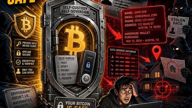 Bitcoin’s new security crisis: your keys are safe. your identity isn’t. bitcoin solved the problem of securing digital money without a bank. it did not solve the problem of everyone around you knowing that you own it.