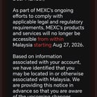 Mecx is out of my as well...
