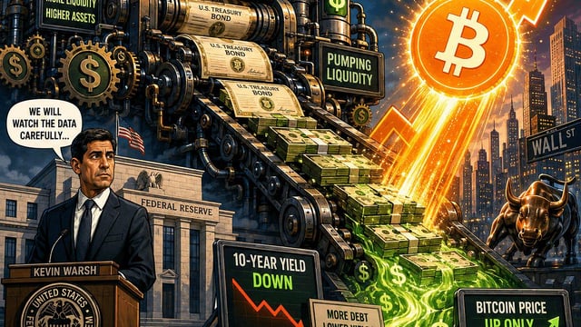 Bitcoin’s new macro driver isn’t the fed — it’s the u.s. treasury’s debt machine. everyone watches kevin warsh. but the institution increasingly capable of moving the liquidity conditions that matter to bitcoin may be sitting a few blocks away—the u.s. treasury.