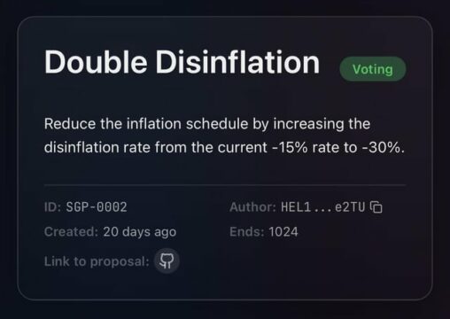 Double disinflation. solana voting.