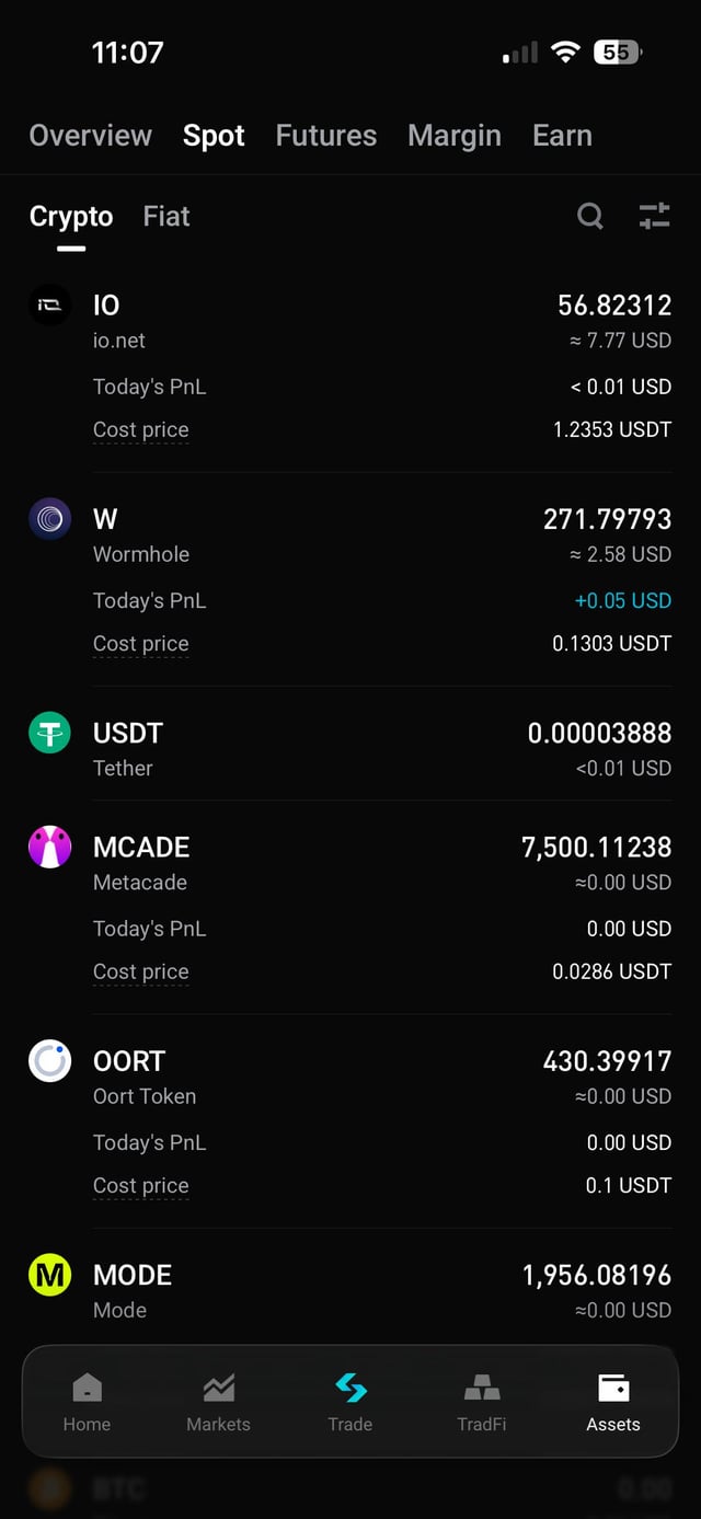 Can’t sell crypto