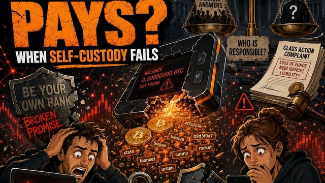 Coldcard victims are organizing: who pays when "be your own bank" fails because the hardware fails?