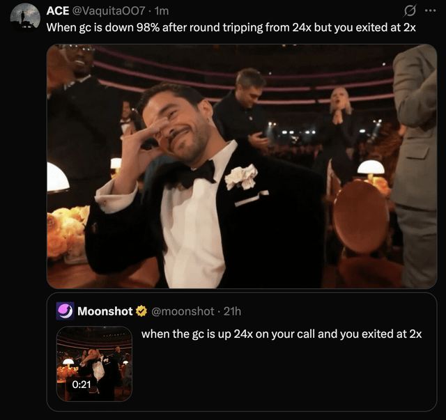 When the whole gc round trip from 24x but you exited at 2x