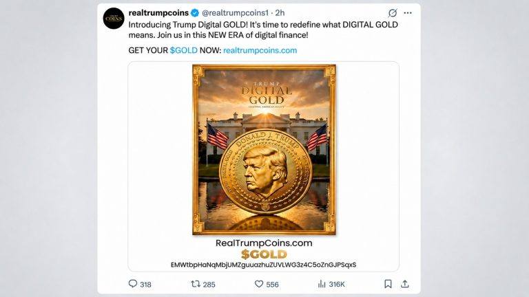 Trump linked account rugs gold token, nets $312k profit
