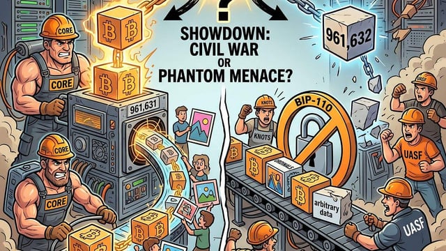 Bitcoin's block 961,632 showdown: civil war or phantom menace?