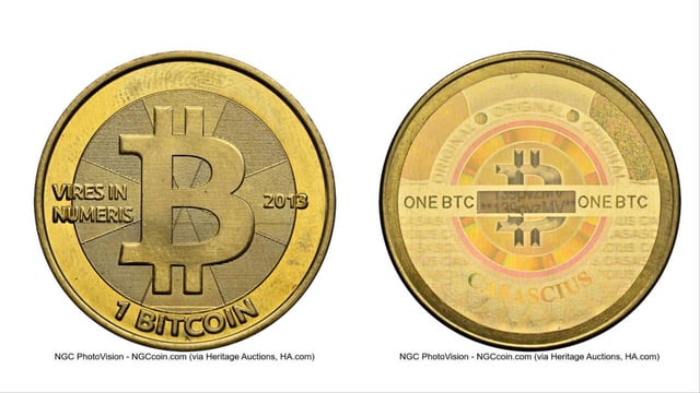 Rare physical bitcoin with unredeemed crypto sells for $91,500 at auction