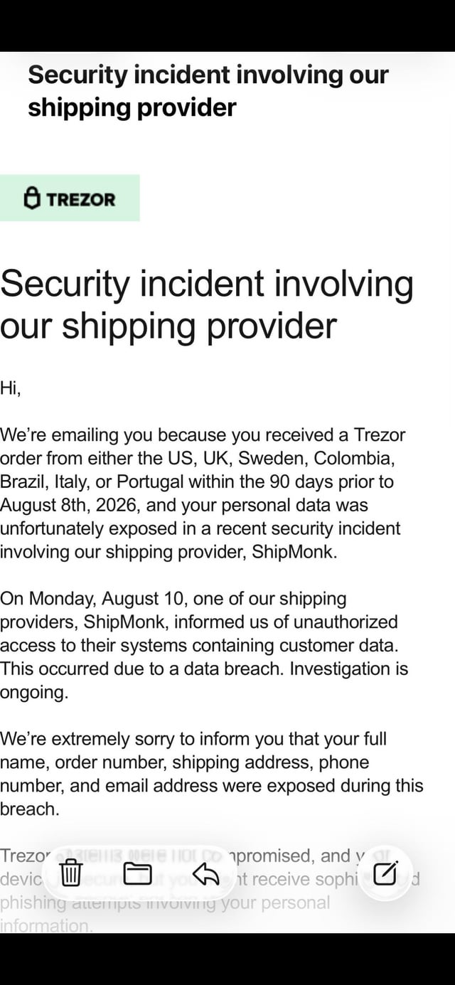 Our physical addresses have been stolen, and i’m quite worried