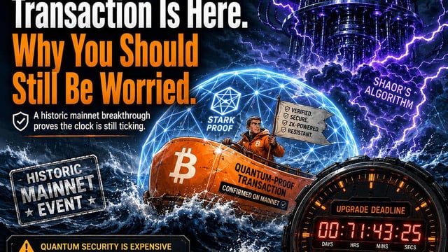 Bitcoin’s first quantum proof transaction is here. why you should still be worried.