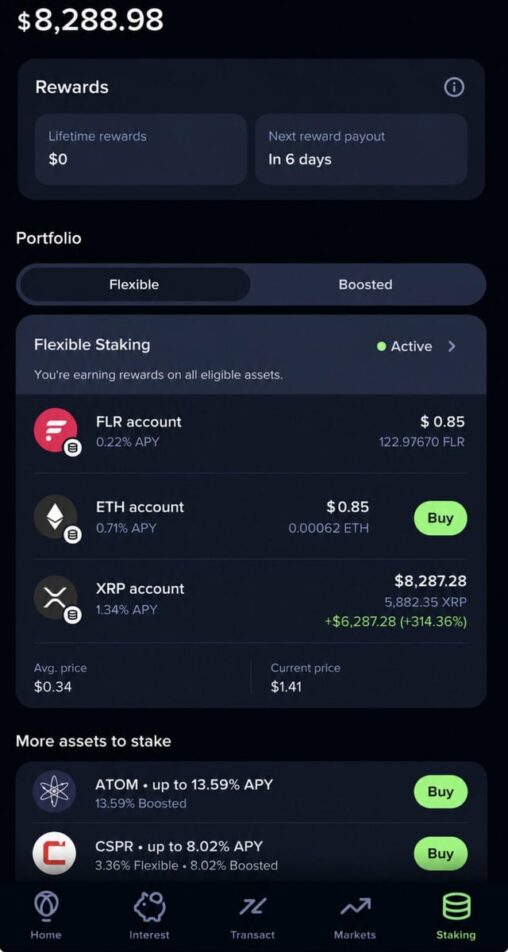 Uphold since day one xrp