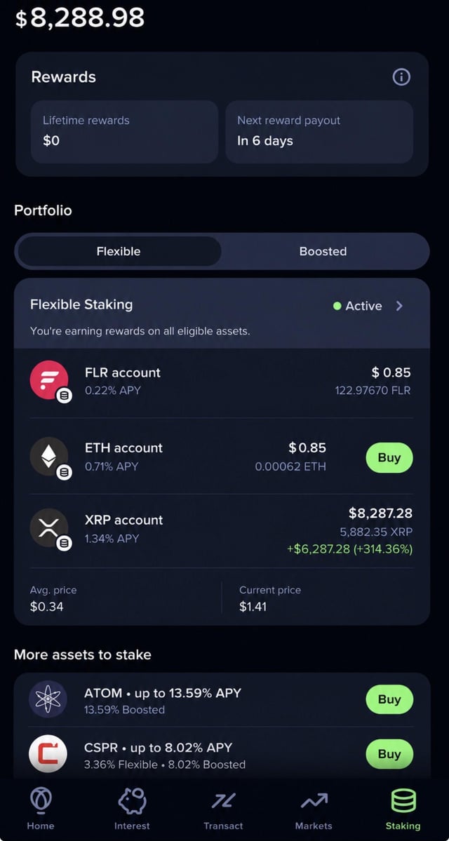 Uphold since day one xrp