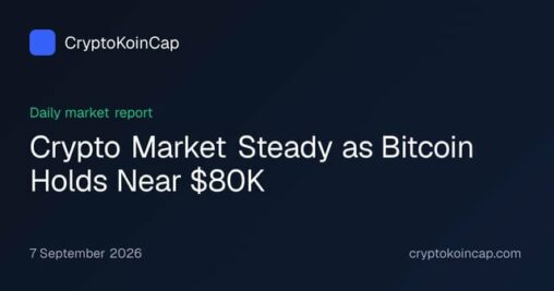 Crypto market steady as bitcoin holds near $80k