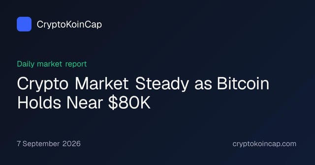 Crypto market steady as bitcoin holds near $80k