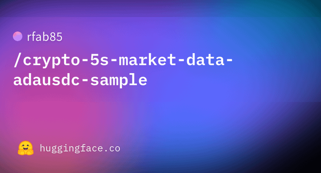[dataset] free ada/usdc high frequency market microstructure data — 20 level order book, spot + futures, 81k snapshots