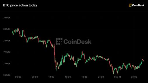 Bitcoin below $77,000, zcash leads losses as traders bet on a fed rate hike