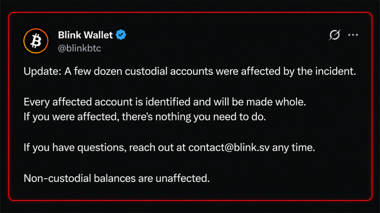 Blink wallet hit by attacker, ‘few dozen’ custodial accounts drained