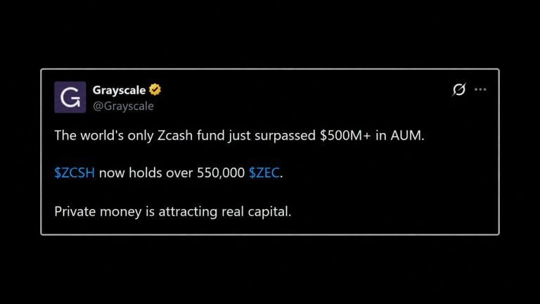 Grayscale’s zcash etf tops $500m, but $100m came from a dcg affiliate