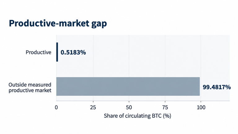 Only 0.52% of bitcoin is working onchain—here’s why