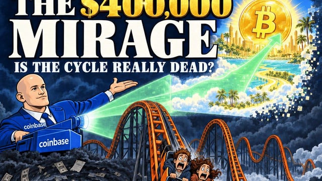 The $400,000 mirage: why coinbase wants you to believe the bitcoin four year cycle is dead.