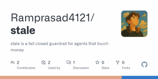 Stale: an open source, fail closed defi security guardrail suite in pure rust for autonomous ai agents