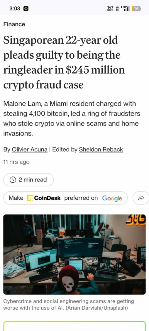 $245m scam was headed by a 22 y boy