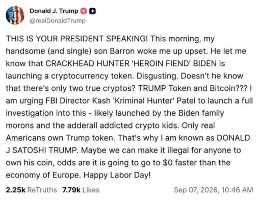 Trump was satoshi the whole time