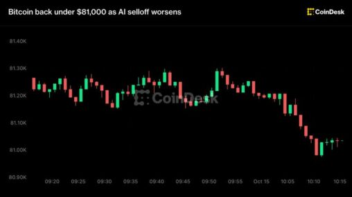 Live updates: bitcoin back under $81,000 as ai selloff worsens