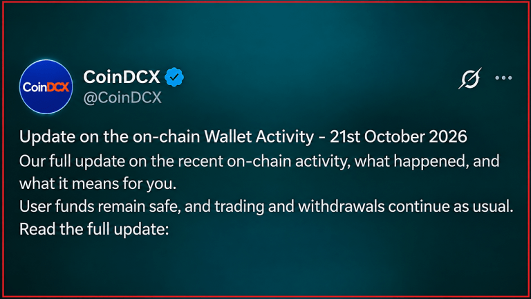 Indian exchange coindcx admits $16m hit after ceo dismissed suspicious transfers