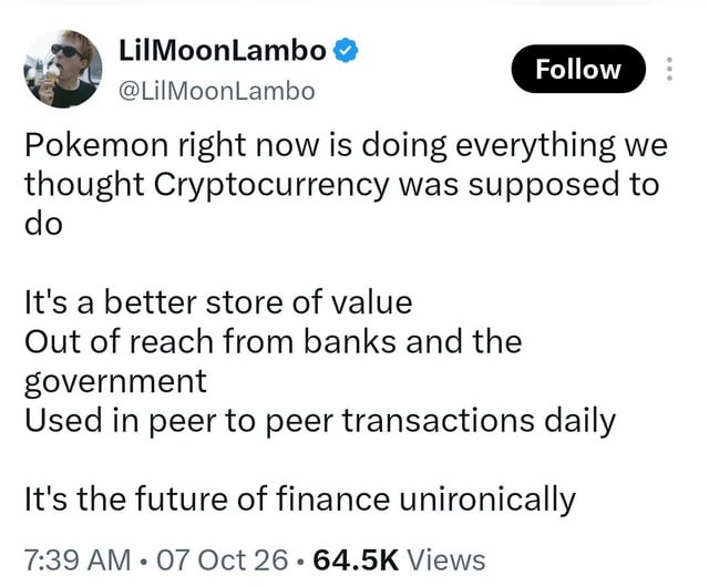 Cardboard gold > digital gold ?