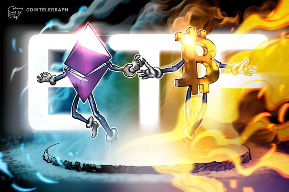 Bitcoin etfs notch third inflow week as ether etfs shed $138m