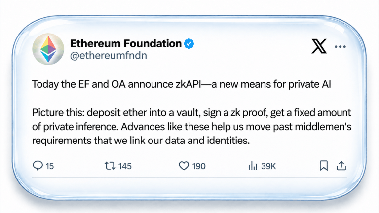 Ethereum’s zkapi gives ai payments a privacy cloak with a catch