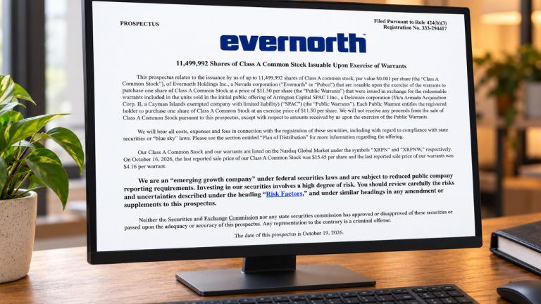 Ripple backed evernorth eyes $132m funding amid xrp buying plans