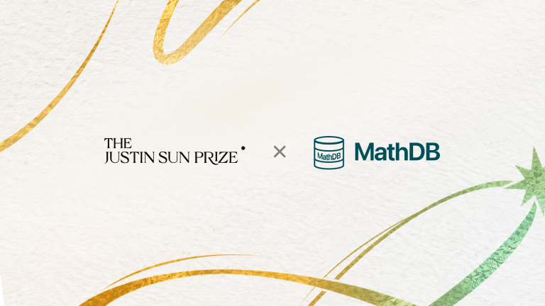 Justin sun prize partners with mathdb, led by caltech professor tony yue yu, on 50 problem pilot