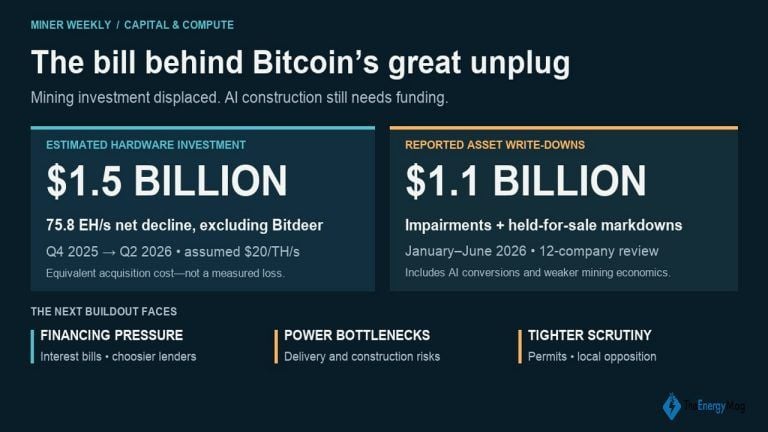 Bitcoin’s great unplug: $1.5 billion in hardware behind the ai pivot
