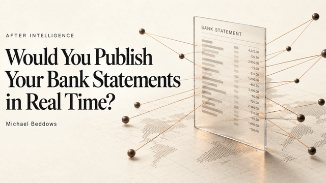 Would you publish your bank statements in real time?