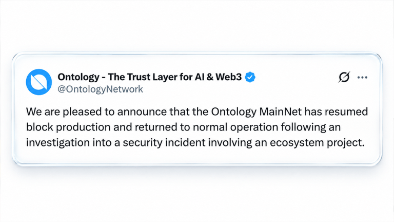 Ontology halts l1 blockchain for 41 hours over an unknown threat