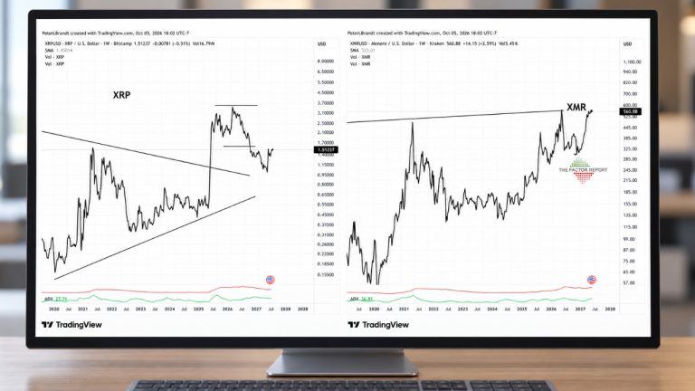 Peter brandt favors monero over xrp despite bullish price targets