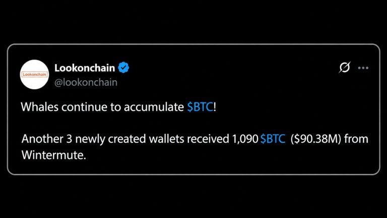 Bitcoin worth $90 million pulled from wintermute by a mystery whale